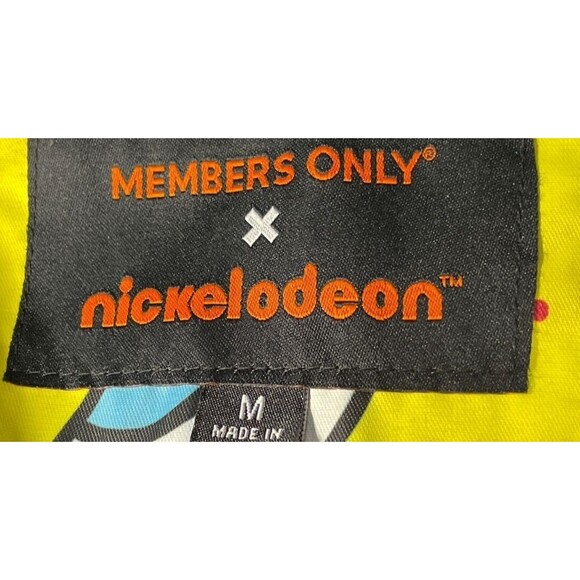 Members Only x Nickelodeon SpongeBob Puffer Jacket Full Zip Mens medium new D25 - Picture 4 of 6